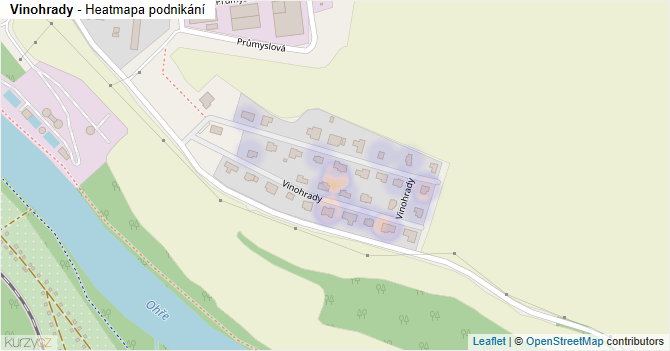 Vinohrady - mapa podnikání