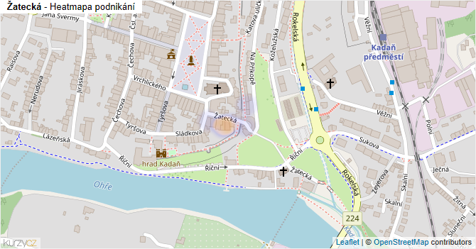 Žatecká - mapa podnikání