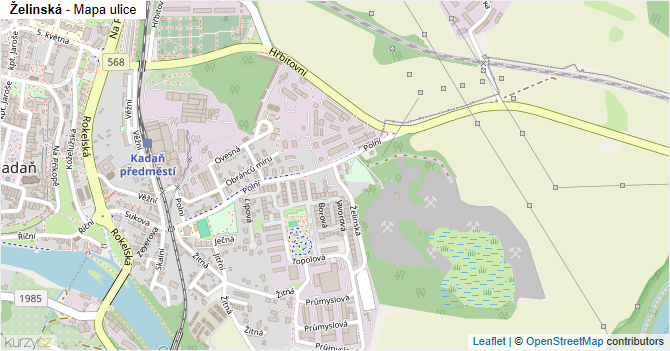 Želinská - mapa ulice