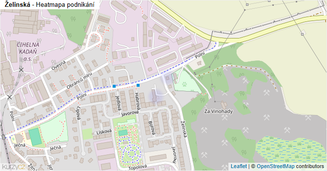 Želinská - mapa podnikání