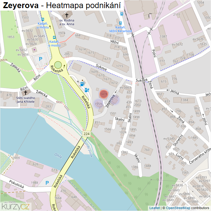 Mapa Zeyerova - Firmy v ulici.