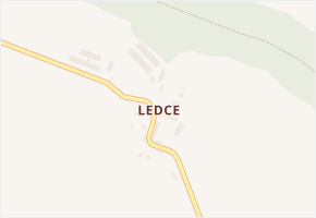 Ledce v obci Kadlín - mapa části obce
