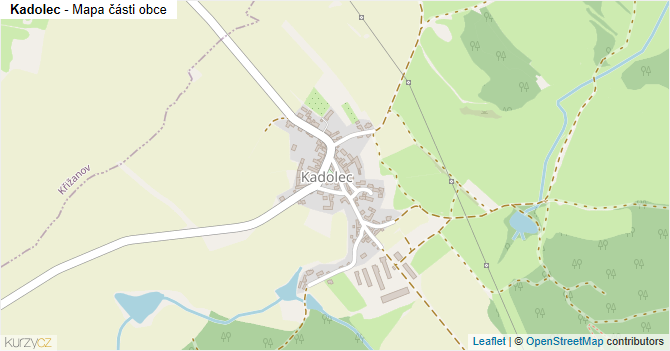 Kadolec - mapa části obce