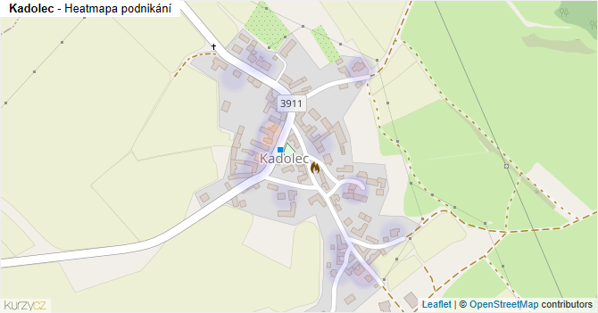Kadolec - mapa podnikání