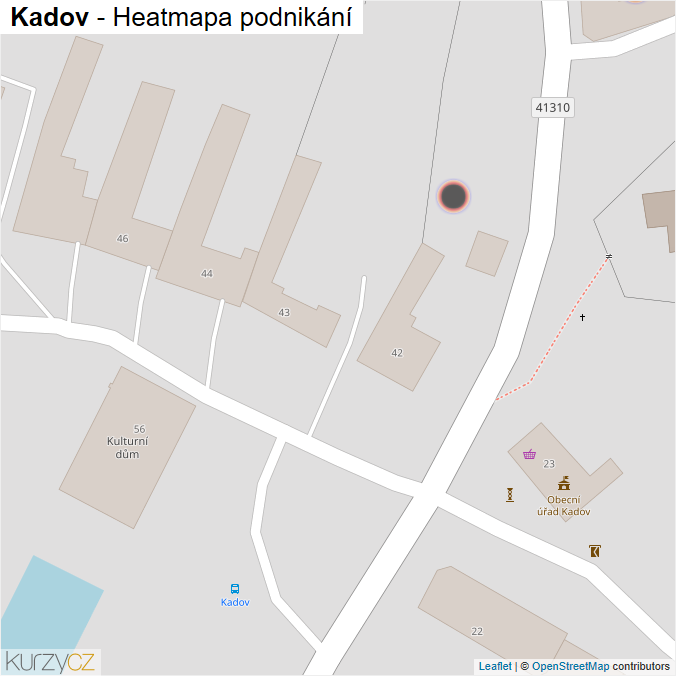 Mapa Kadov - Firmy v obci.