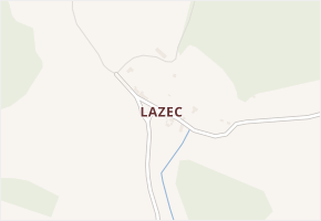 Lazec v obci Kájov - mapa části obce
