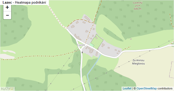 Lazec - mapa podnikání