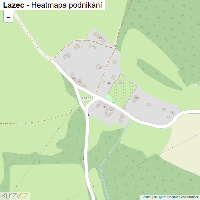 Mapa Lazec - Firmy v části obce.
