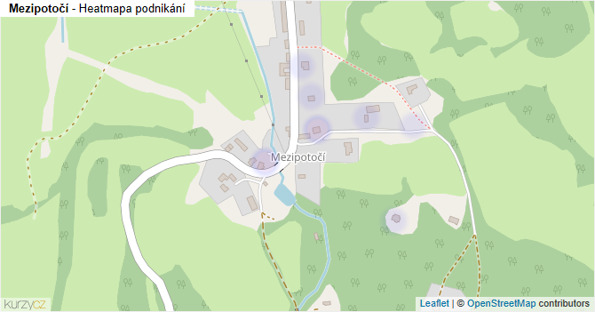 Mezipotočí - mapa podnikání