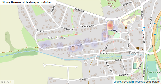 Nový Křenov - mapa podnikání