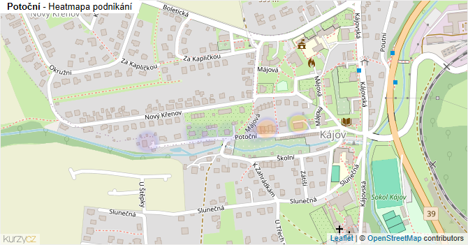 Potoční - mapa podnikání