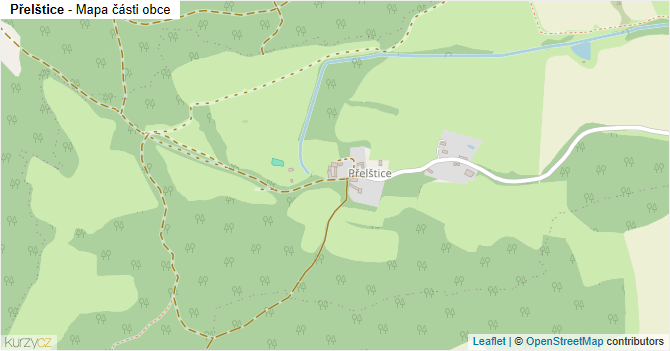 Přelštice - mapa části obce
