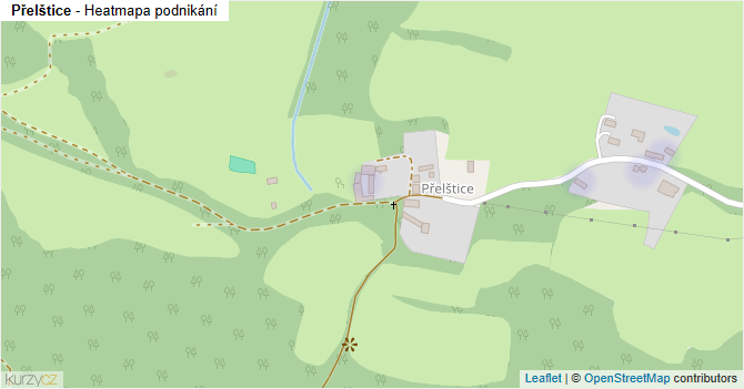 Přelštice - mapa podnikání