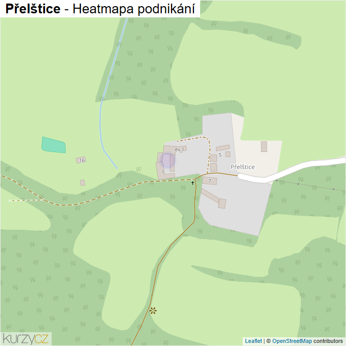 Mapa Přelštice - Firmy v části obce.