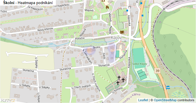 Školní - mapa podnikání