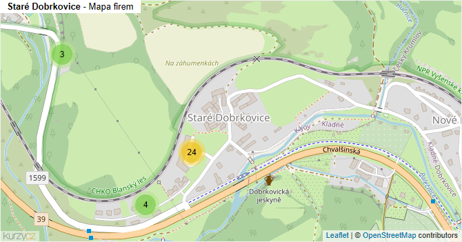 Staré Dobrkovice - mapa firem