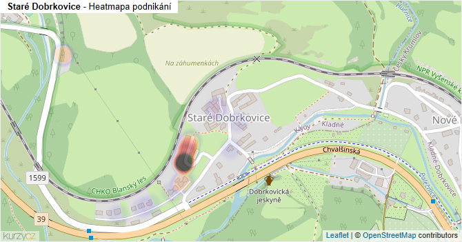 Staré Dobrkovice - mapa podnikání