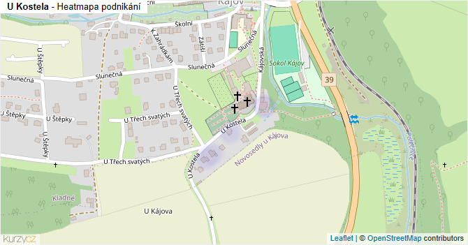 U Kostela - mapa podnikání