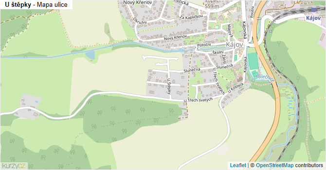 U štěpky - mapa ulice