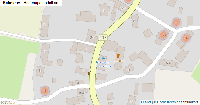 Kakejcov - mapa podnikání