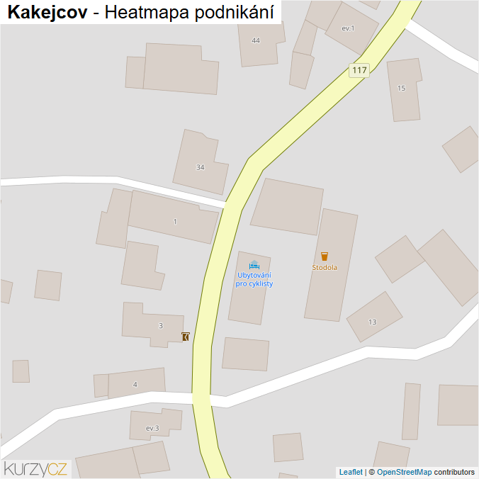 Mapa Kakejcov - Firmy v obci.