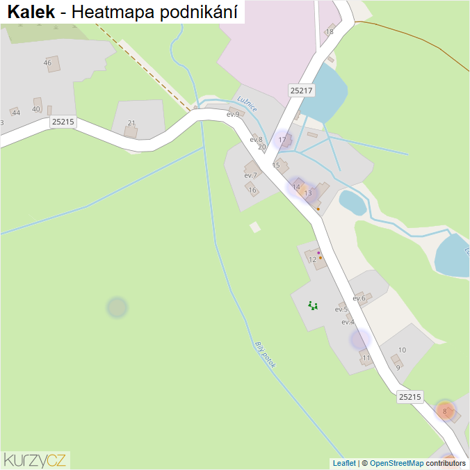 Mapa Kalek - Firmy v části obce.