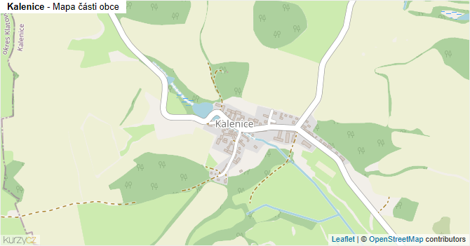 Kalenice - mapa části obce
