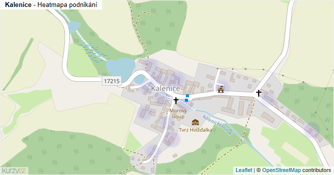 Kalenice - mapa podnikání