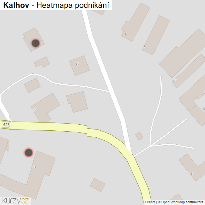 Mapa Kalhov - Firmy v obci.