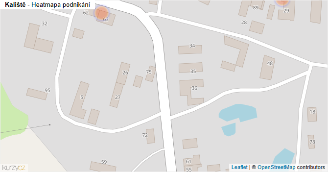 Kaliště - mapa podnikání