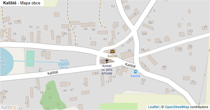 Kaliště - mapa obce