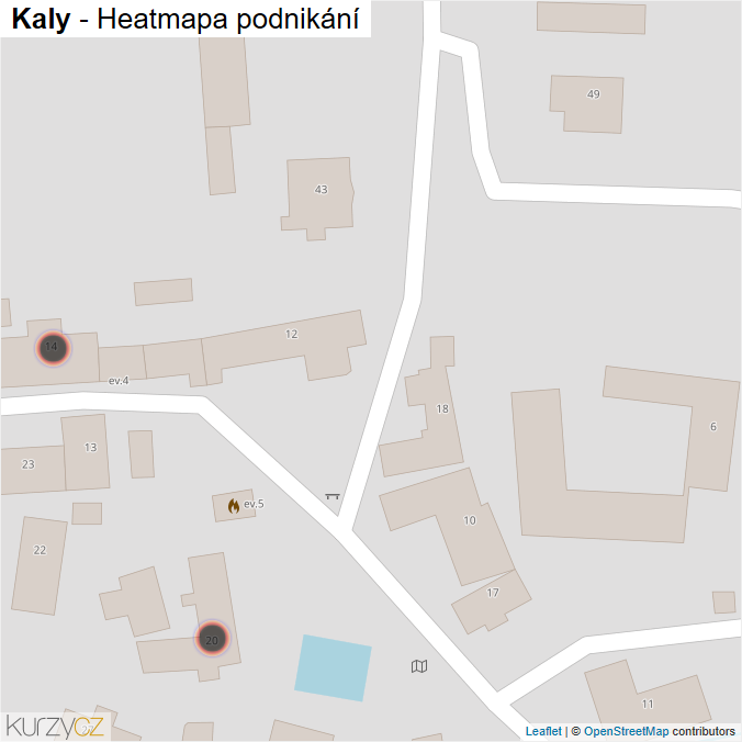 Mapa Kaly - Firmy v obci.
