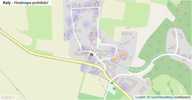 Kaly - mapa podnikání