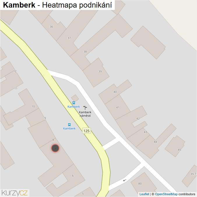 Mapa Kamberk - Firmy v obci.
