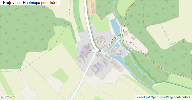 Hrajovice - mapa podnikání