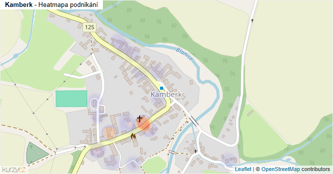 Kamberk - mapa podnikání