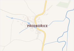 Předbořice v obci Kamberk - mapa části obce