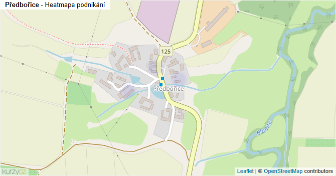 Předbořice - mapa podnikání