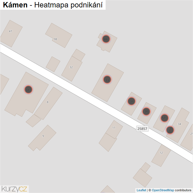 Mapa Kámen - Firmy v obci.