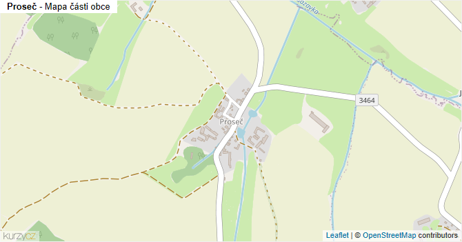 Proseč - mapa části obce