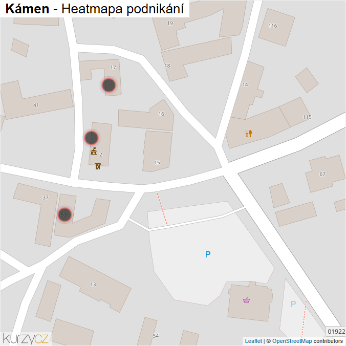Mapa Kámen - Firmy v obci.