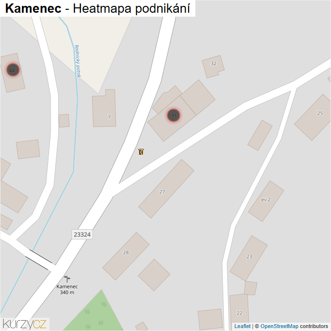 Mapa Kamenec - Firmy v obci.