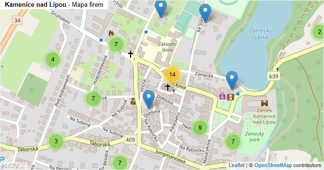 Kamenice nad Lipou - mapa firem