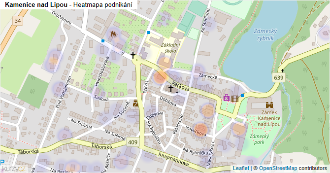 Kamenice nad Lipou - mapa podnikání