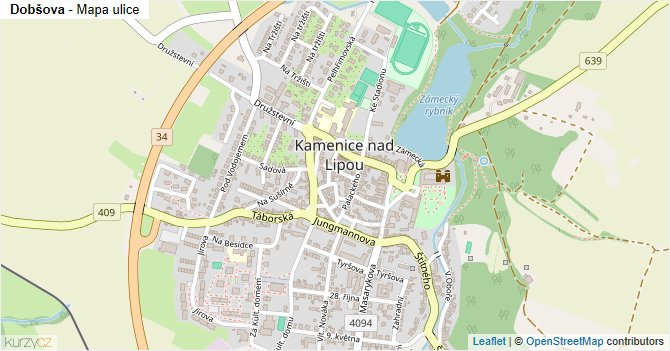 Dobšova - mapa ulice
