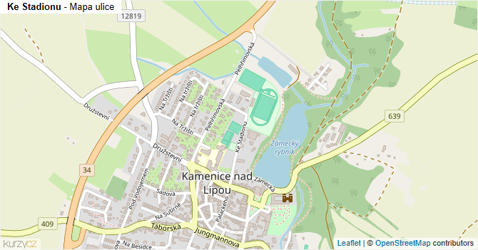 Ke Stadionu - mapa ulice