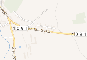 Lhotecká v obci Kamenice nad Lipou - mapa ulice