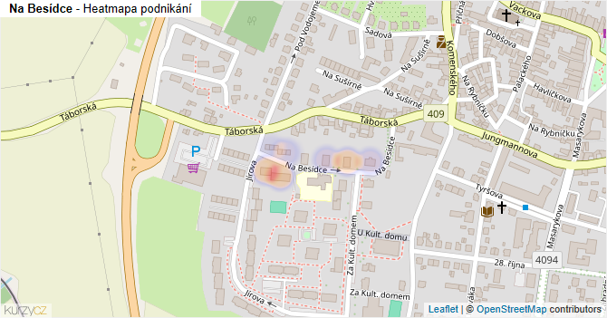 Na Besídce - mapa podnikání