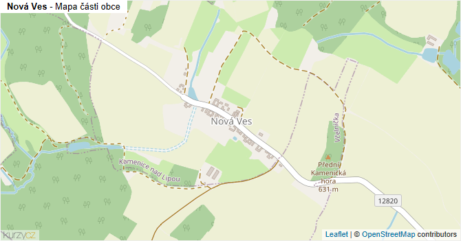 Nová Ves - mapa části obce