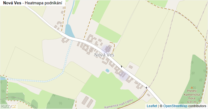 Nová Ves - mapa podnikání